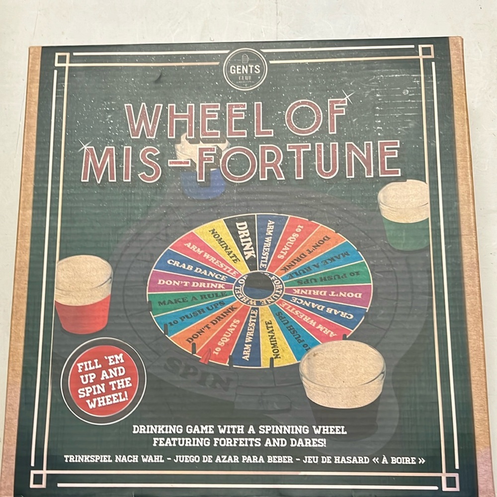Wheel of Mis -fortune drinking game New